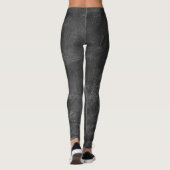 Zwart leder Abstract Leggings (Achterkant)