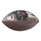 Zwart leder Afdrukbeige speler Nummer team Foto American Football (Gedraaid 90)