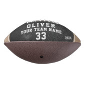 Zwart leder Afdrukbeige speler Nummer team Foto American Football (Gedraaid 270)