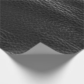 Zwart leder cadeaupapier (Hoek)