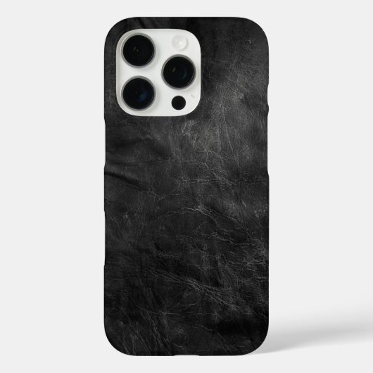 Zwart leder Case-Mate iPhone case (Achterkant)