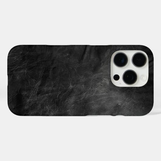 Zwart leder Case-Mate iPhone case (Achterkant (horizontaal))