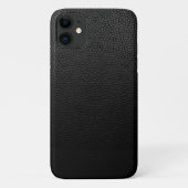 Zwart leder Case-Mate iPhone case (Achterkant)