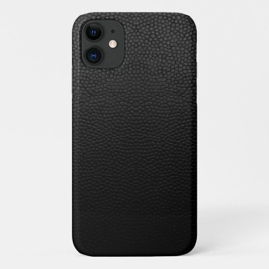 Zwart leder Case-Mate iPhone case (Achterkant)