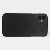 Zwart leder Case-Mate iPhone case (Achterkant (horizontaal))