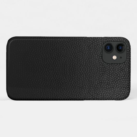 Zwart leder Case-Mate iPhone case (Achterkant (horizontaal))