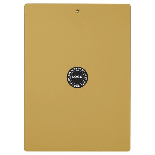 Zwart leder, goud klembord (Achterkant)