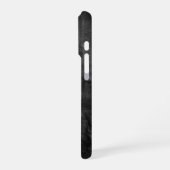 Zwart leder iPhone hoesje (Linkerkant)
