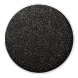 Zwart leder keramische knop