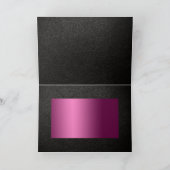 Zwart leder Kijk bedankt Wenskaart (Binnen)