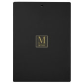 Zwart leder klembord (Achterkant)