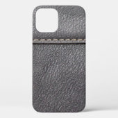 Zwart leder met witte rok Case-Mate iPhone case (Achterkant)