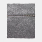 Zwart leder met witte rok fleece deken (Voorkant)