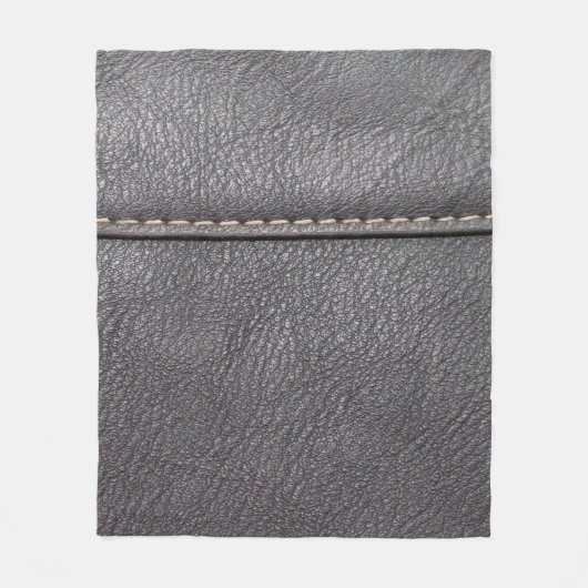 Zwart leder met witte rok fleece deken (Voorkant)