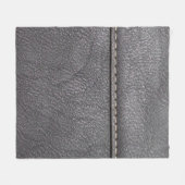 Zwart leder met witte rok fleece deken (Voorkant (Horizontaal))