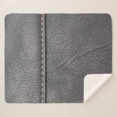 Zwart leder met witte rok sherpa deken (Voorkant (horizontaal))