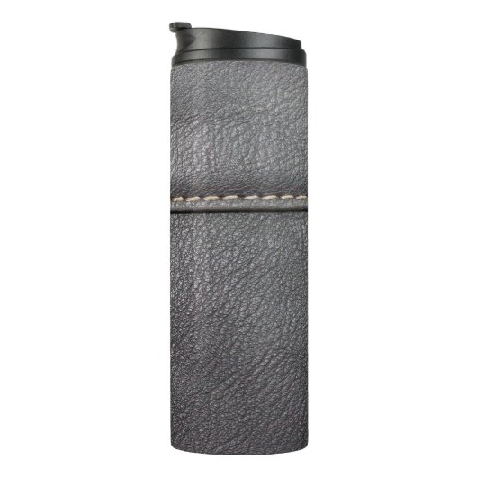 Zwart leder met witte rok thermosbeker (Geroteerd rechts)