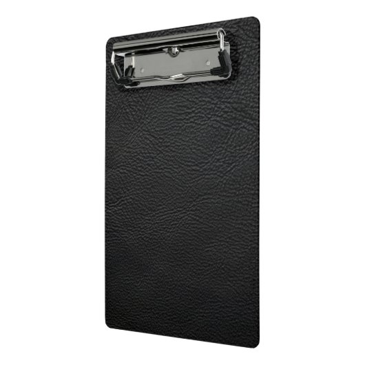 Zwart leder mini klembord (Angled2)