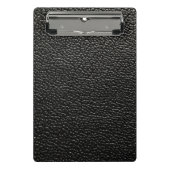 Zwart leder mini klembord (Voorkant)