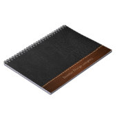 Zwart leder notitieboek (Linkerzijde)