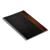 Zwart leder notitieboek (Rechterzijde)