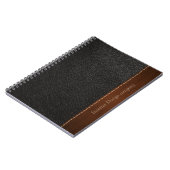Zwart leder notitieboek (Linkerzijde)