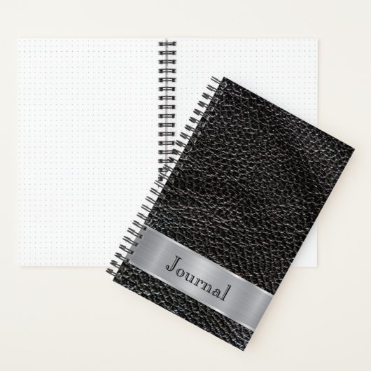 Zwart leder notitieboek (Binnen)