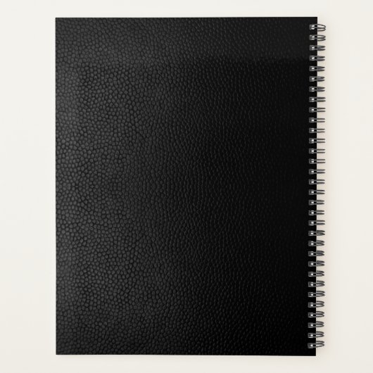 Zwart leder planner (Achterkant)