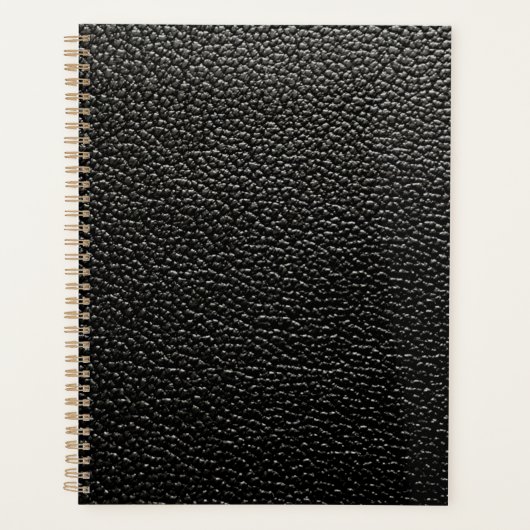 Zwart leder planner (Voorkant)