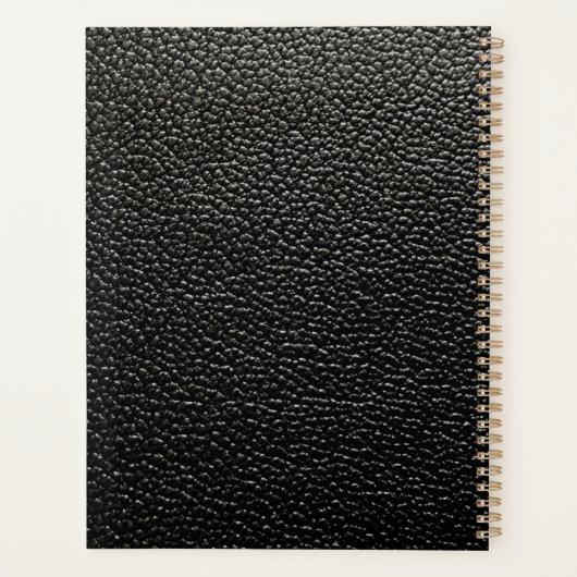 Zwart leder planner (Achterkant)