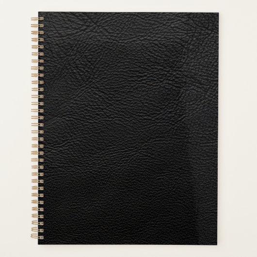 Zwart leder planner (Voorkant)