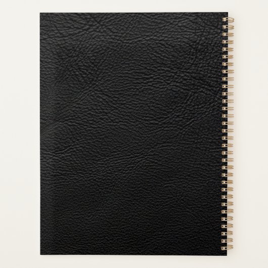 Zwart leder planner (Achterkant)