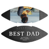 Zwart leder print beste vaders dagfoto american football (Panelen)