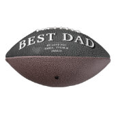 Zwart leder print beste vaders dagfoto american football (Gedraaid 270)