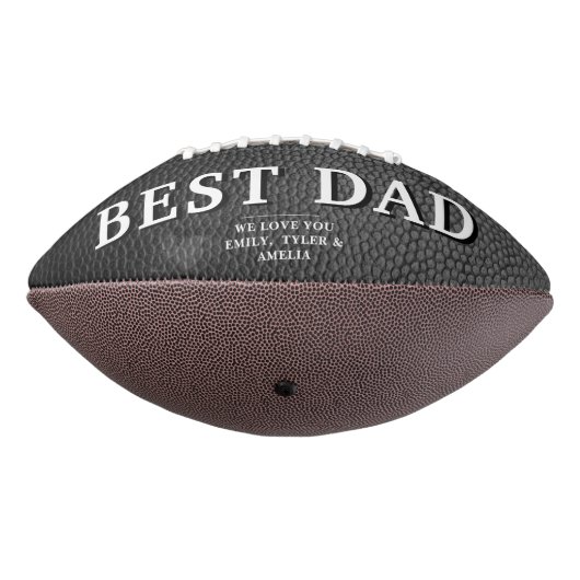 Zwart leder print beste vaders dagfoto american football (Gedraaid 270)