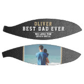 Zwart leder print beste vaders dagfoto basketbal (Panelen)