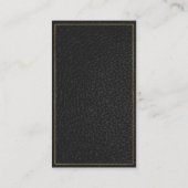 Zwart leder | Stitched Strap Visitekaartje (Achterkant)