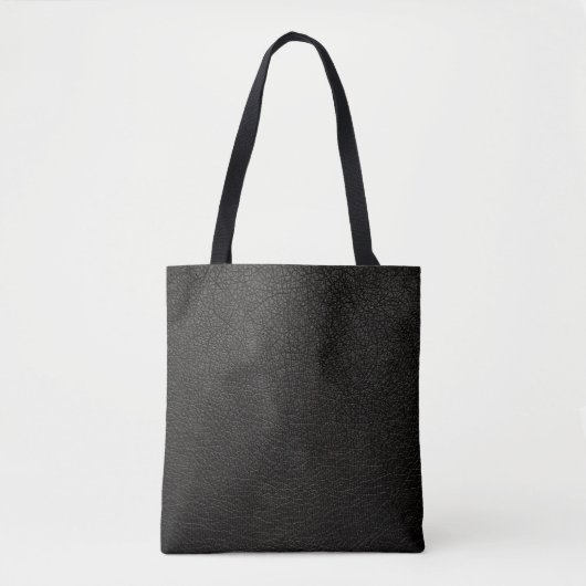 Zwart leder tote bag (Voorkant)