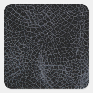 Zwart leder vierkante sticker