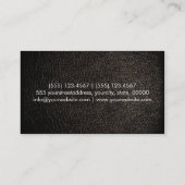 Zwart leder visitekaartje (Achterkant)