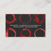 Zwart leder | Wijngassgordel Visitekaartje (Achterkant)