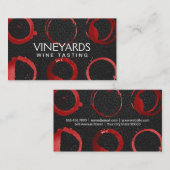 Zwart leder | Wijngassgordel Visitekaartje (Voorkant / Achterkant)