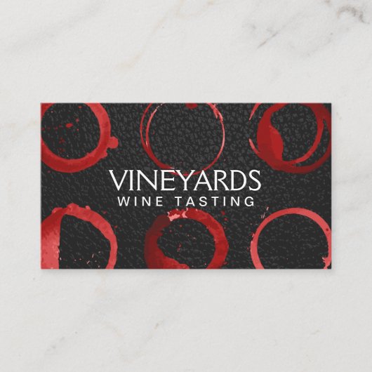 Zwart leder | Wijngassgordel Visitekaartje (Voorkant)