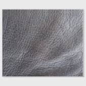 Zwart lederachtig patroon cadeaupapier (Vlak)