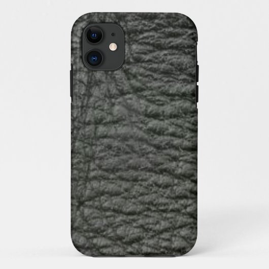 Zwart ledereffect Case-Mate iPhone case (Achterkant)