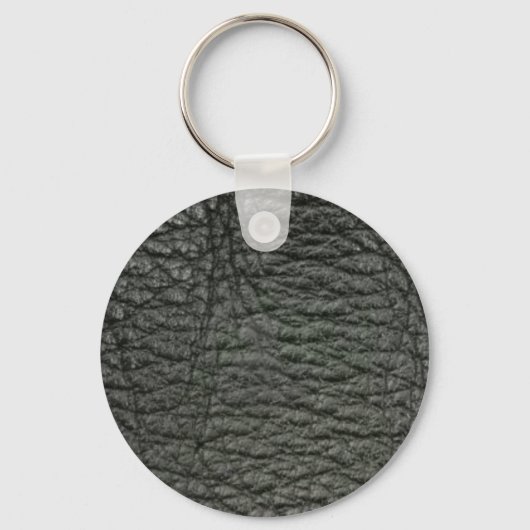 Zwart ledereffect sleutelhanger (Voorkant)