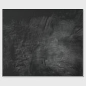 Zwart lederen achtergrond cadeaupapier (Vlak)