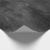 Zwart lederen achtergrond cadeaupapier (Hoek)