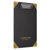 Zwart lederen afbeelding afdrukken met gouden acce klembord (Rechts)