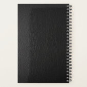 Zwart lederen Afbeelding Personal 202x per week Planner (Achterkant)